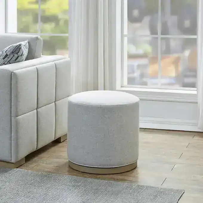 Drayden Fabric Swivel Ottoman