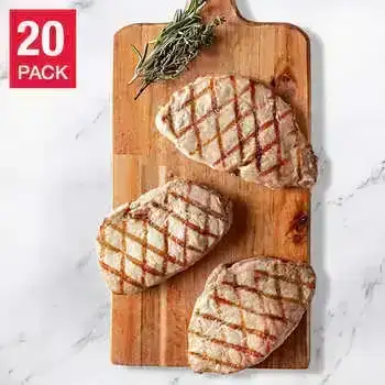 Rastelli's Pork Ribeye Steaks, 20 Packs, 7.5 lbs Total