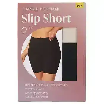 Carole Hochman Ladies' Slip Short, 2-Pack