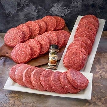 Chicago Steak Premium Angus Beef Burger Flight, Total 29 Packs, 14 lbs Total