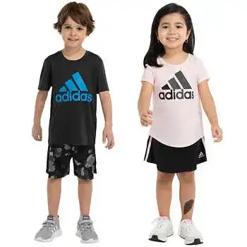 adidas Kids' 3-Piece Short Set