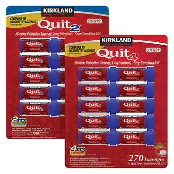 Kirkland Signature Quit 2 mg or 4 mg, Cherry Lozenges, 270 Pieces