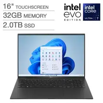 LG gram 16-inch Touchscreen Intel Evo Platform Laptop with Intel Core Ultra 7 Processor