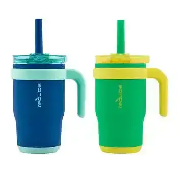 Reduce Coldee 14 oz Tumblers with Handles, 2-Pack