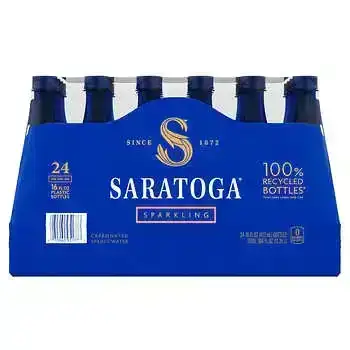 Saratoga Sparkling Spring Water, 16 fl oz, 24-Count