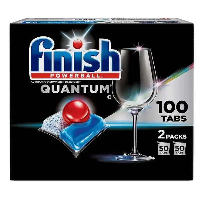 Finish Powerball Quantum Dishwasher Detergent Tabs, 100-Count