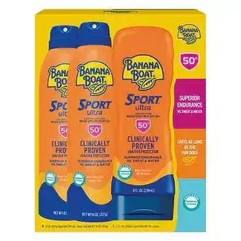 Banana Boat Sport Ultra Performance Sunscreen Pack Broad Spectrum, SPF 50