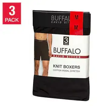 Buffalo Men's Knit Boxer, 3-Pack