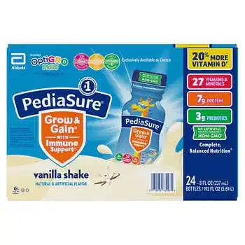 PediaSure with OptiGRO Plus Kids Shake 8 fl oz, 24-Count