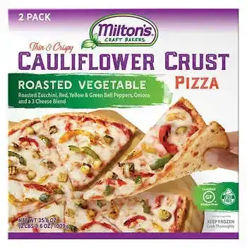Milton’s Roasted Vegetable Cauliflower Crust Pizza