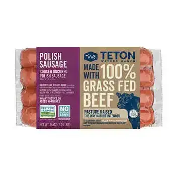 Teton Waters Ranch 100% Grass Fed Beef Polish Sausage