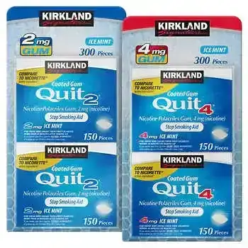 Kirkland Signature Quit Coated Gum 2mg OR 4mg