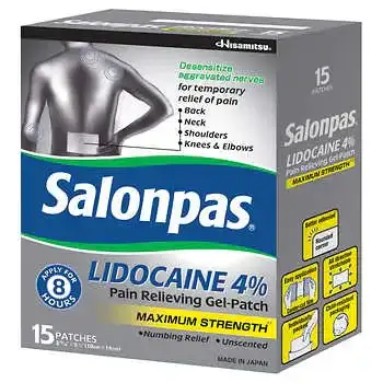 Salonpas Lidocaine 4% Pain Relieving Gel-Patch