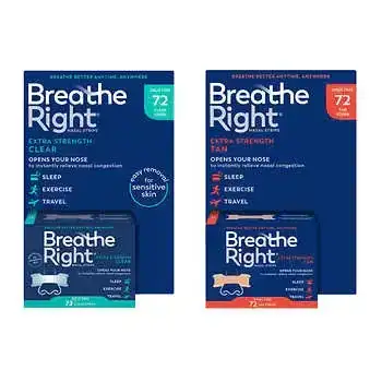 Breathe Right Extra Strength Clear OR Tan Nasal Strips