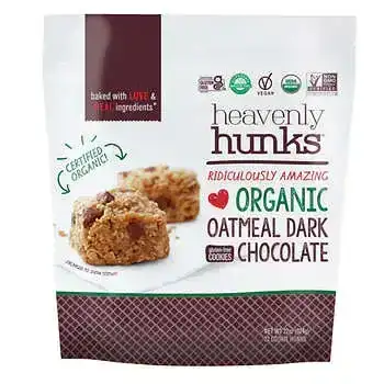 Heavenly Hunks Organic Oatmeal Dark Chocolate Cookies