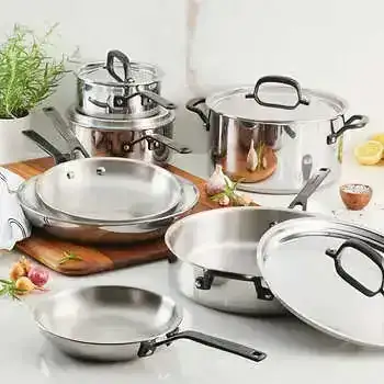 KitchenAid 11-Piece 5-Ply Clad Stainless Steel Cookware Set