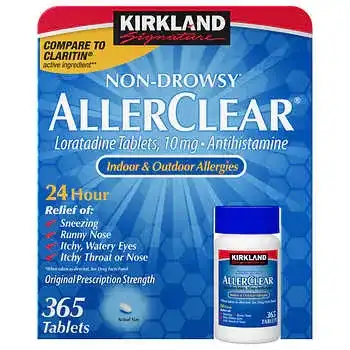 Kirkland Signature Non-Drowsy AllerClear Antihistamine 10mg, 365 Tablets