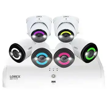 Lorex 4K+ UHD 12MP Wired Security Camera System with 6 Cameras and 2TB HDD