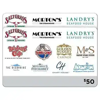 Landry's Multi-Brand Restaurants & More, Two \\$50 eGift Cards (\\$100 Value)