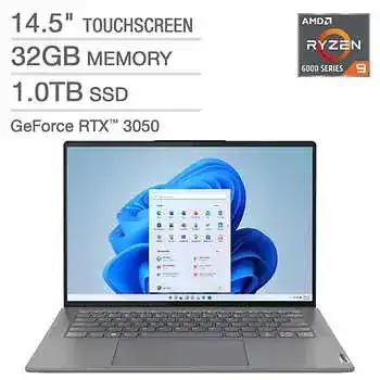 Lenovo Slim 7 Pro X 14.5-inch Touchscreen Laptop with AMD Ryzen 9 Processor and GeForce RTX 3050 Graphics