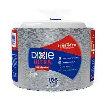 Dixie Ultra 10-1/16-inch Paper Plate, 186-Count