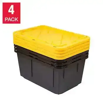 Greenmade 27 Gallon Storage Bin, 4-Pack