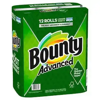 Bounty Advanced Paper Towels, 2-Ply, 101 Sheets, 12-Count