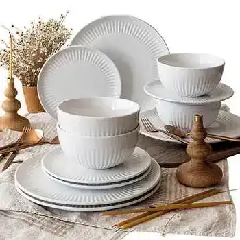 Overandback 12-Piece Porcelain Dinnerware Set