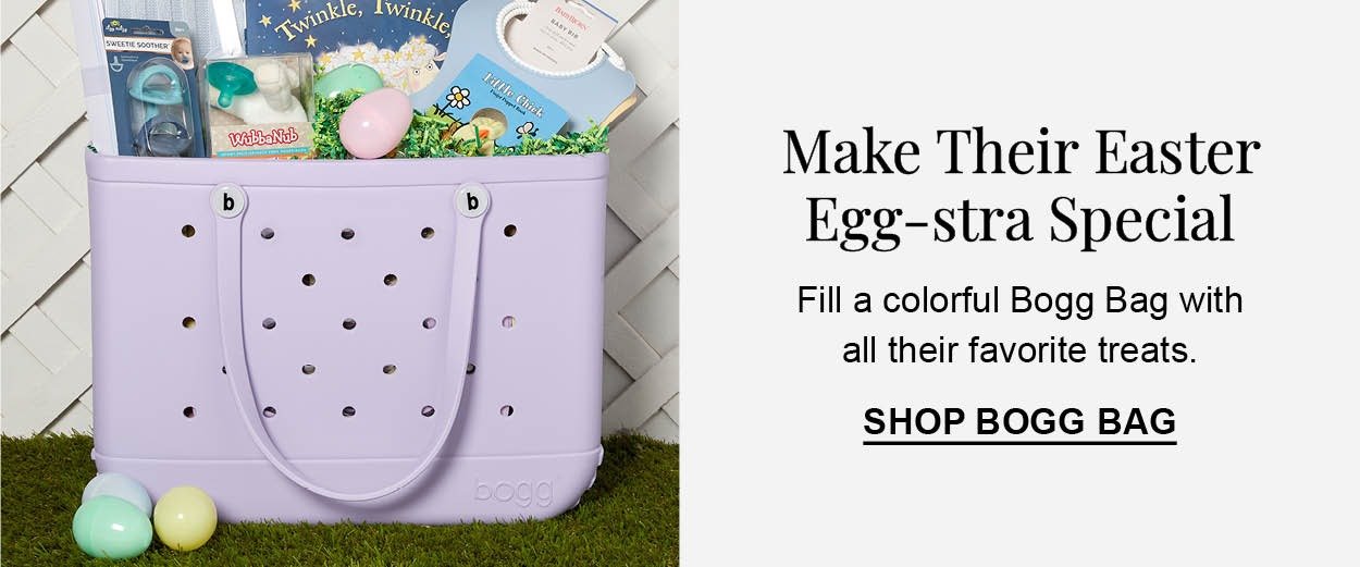 Make Their Easter Egg-stra Special. Fill a colorful Bogg Bag with all their favorite treats. Shop Bogg Bag.