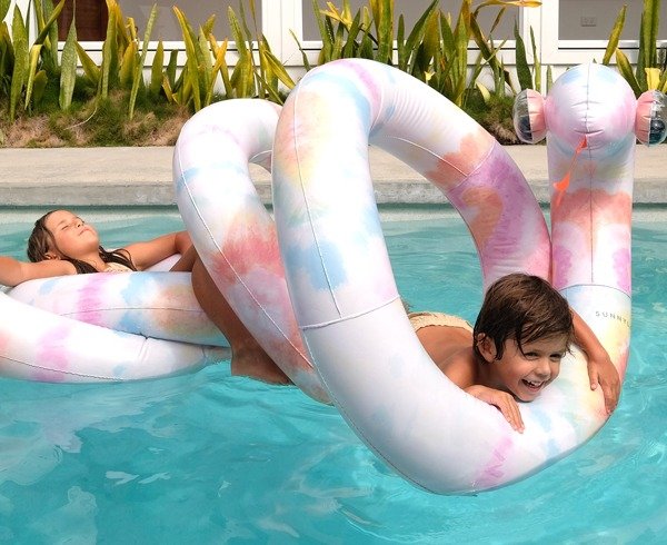 SUNNYLIFE Sunnylife® Kids Giant Inflatable Tie-Dye Snake Pool Noodle