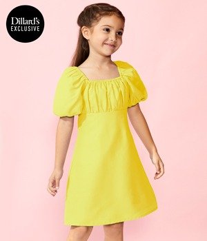 GB GIRLS • Little Girls 2T-6X Puff-Sleeve Empire Waist Dress