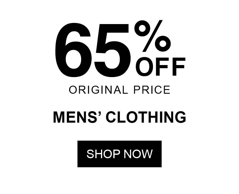 65% Off Original Price Men's Clothing