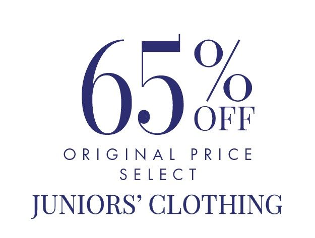 65% OFF Original Price Select Juniors' Clothing