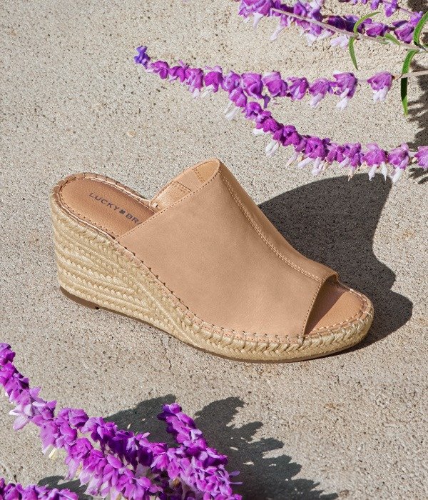 LUCKY BRAND • Cabriah Leather Espadrille Wedge Sandal • SHOP NOW