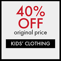 40% OFF Original Price, Kids' Clothing\xa0