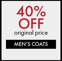 40% OFF Original Price, Mens' Coats\xa0