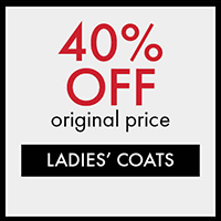 40% OFF Original Price, Ladies' Coats\xa0