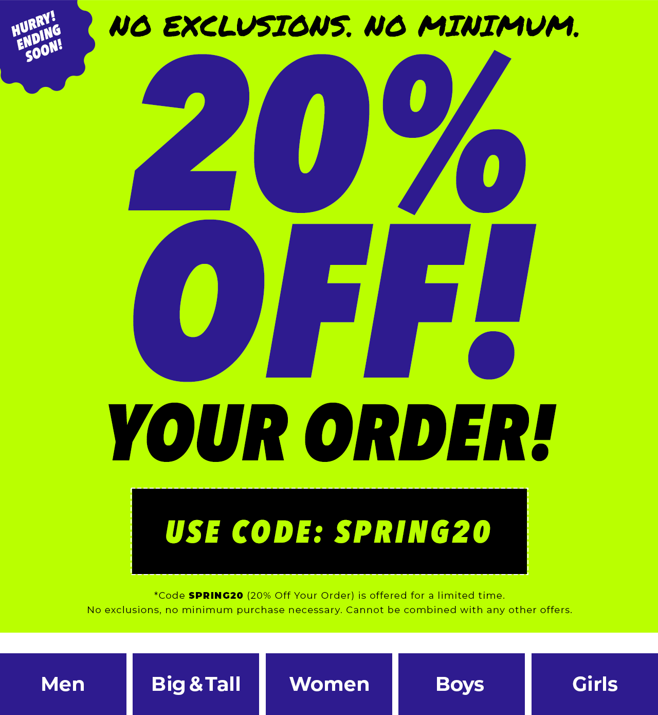 Take 20% Off Your Order at drjays.com