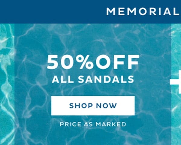 50% Off All Sandals