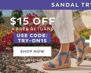 \\$15 Off + Free Returns