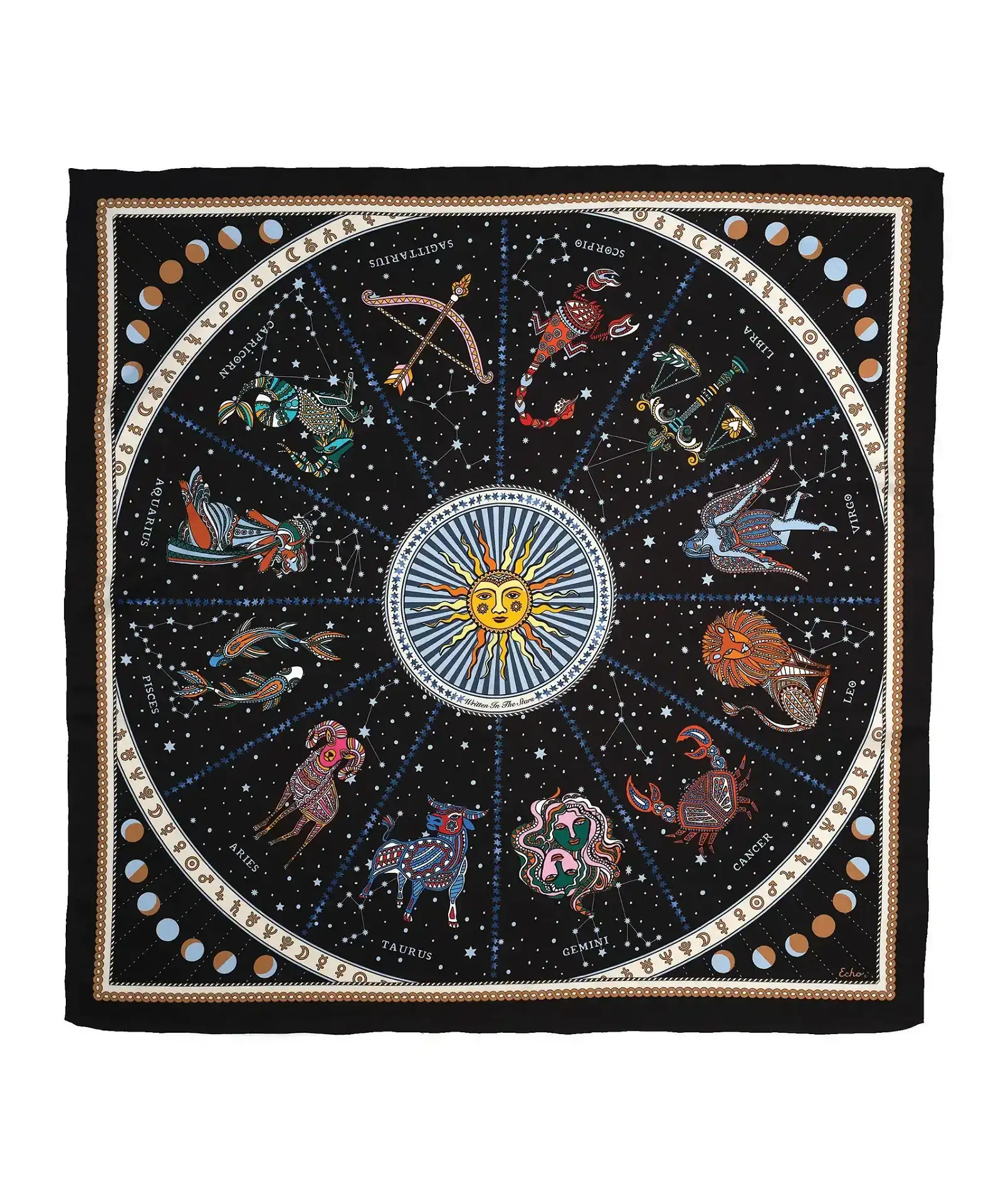 Image of Written In The Stars 35" Silk Square Scarf