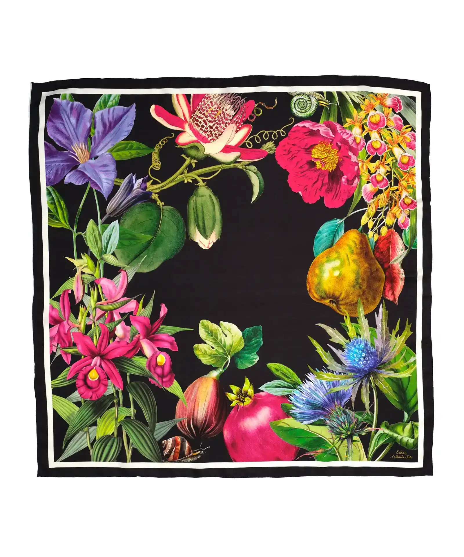 Image of A Snail's Tale 35" Silk Square Scarf