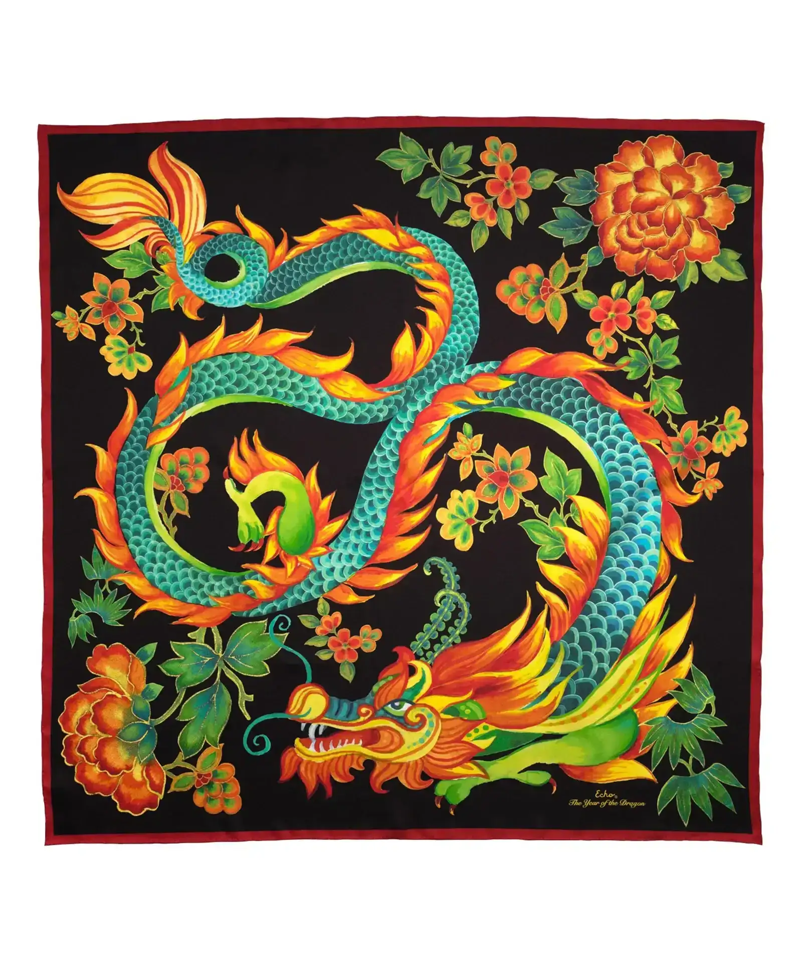 Image of Year Of The Dragon 35" Silk Square Scarf