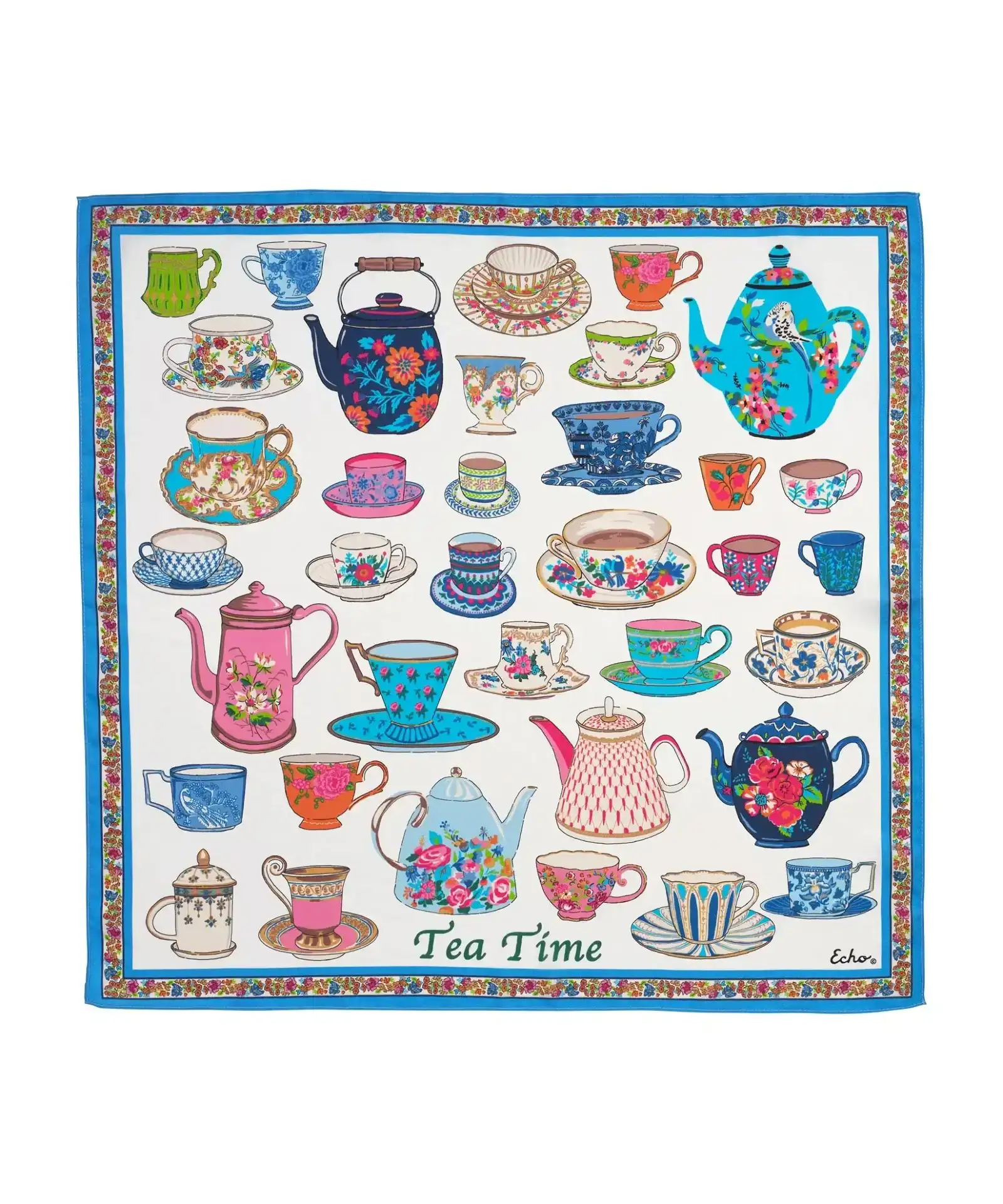 Image of Tea Time Silk Bandana