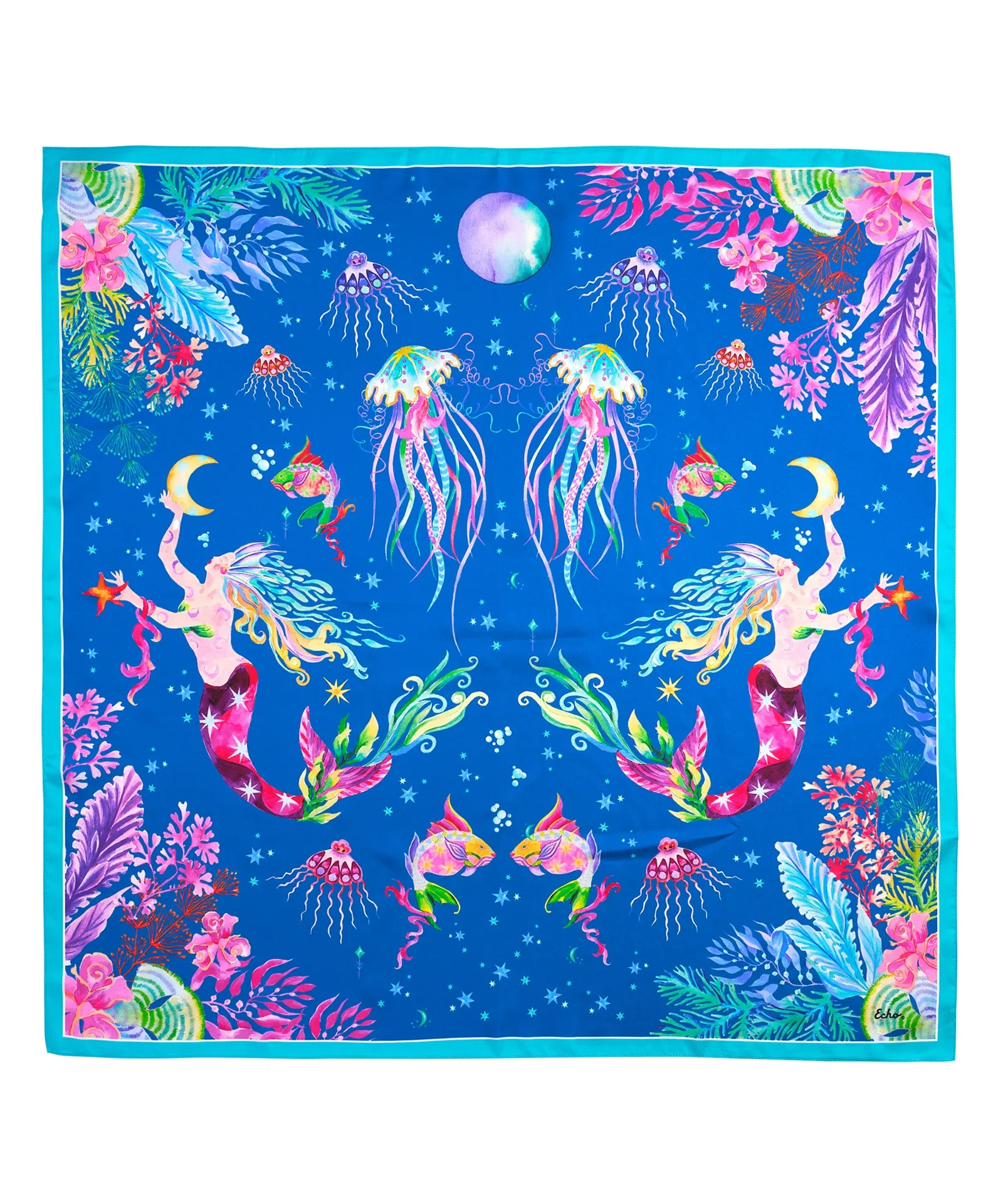 Image of Cosmic Seas Silk Square