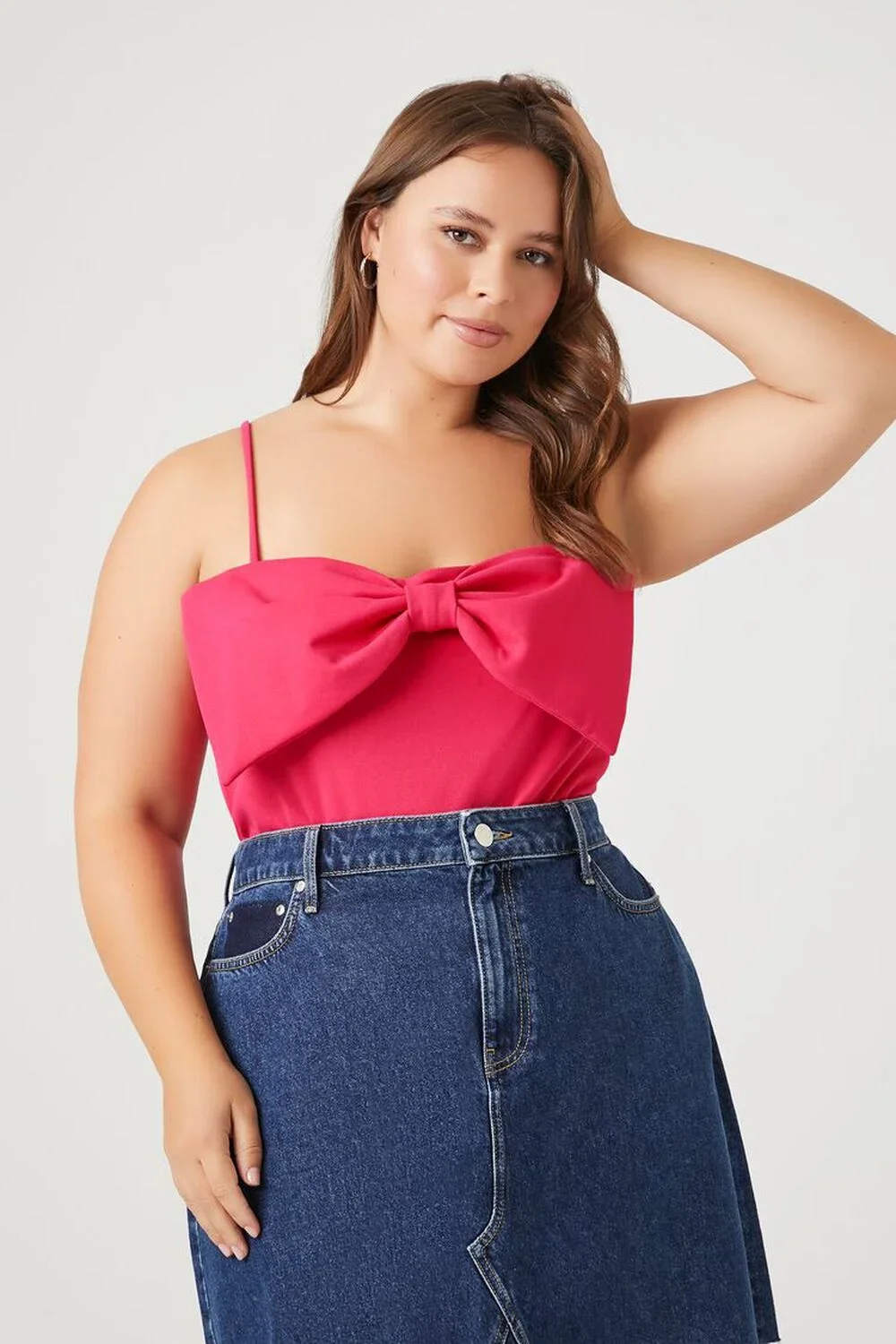 Plus Size Bow-Front Cami