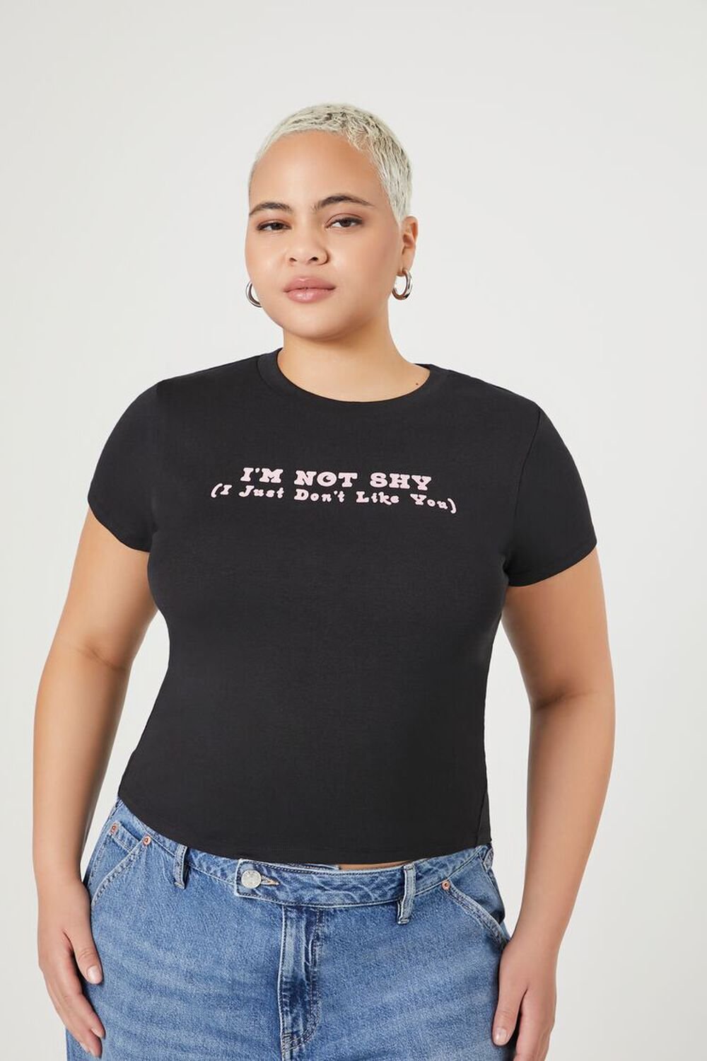 Plus Size Im Not Shy Graphic Tee