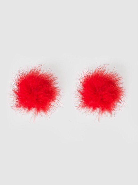 Round Feather Pasties - Crimson Red / OS