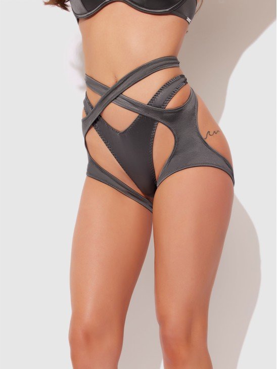 Neev Oil Slick Wrap Garter - Graphite / S/M