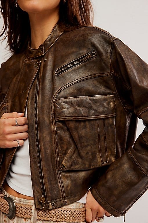 We The Free Adrienne Leather Jacket